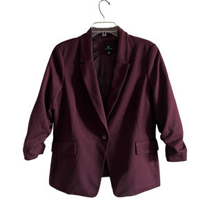 Jules & Leopold Blazer Jacket One Button Gathered Sleeves Womens Size Large